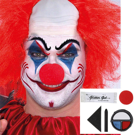 Kit de Maquilhagem de Palhaço com Nariz