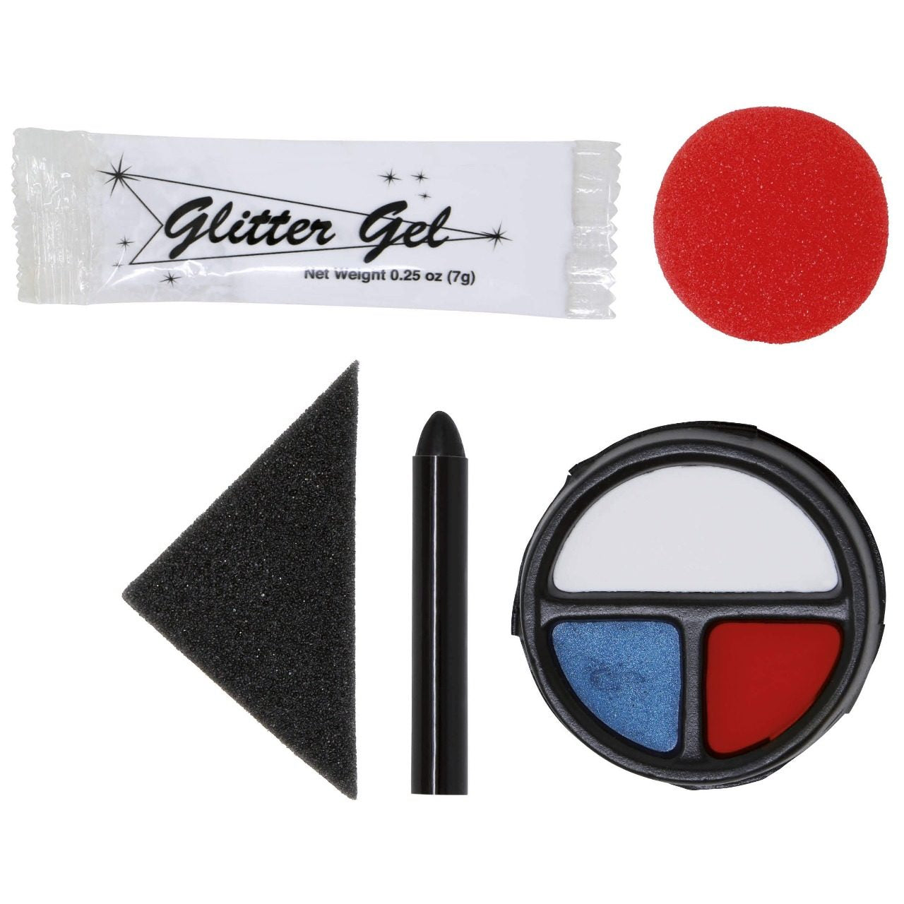 Kit de Maquilhagem de Palhaço com Nariz