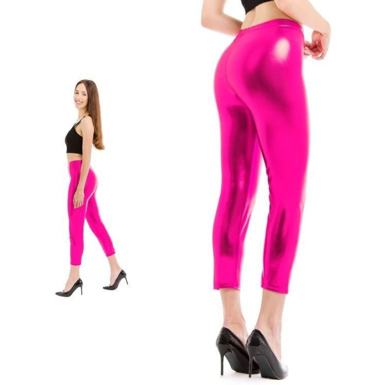 Leggings Fúcsia Metalizado para adulto