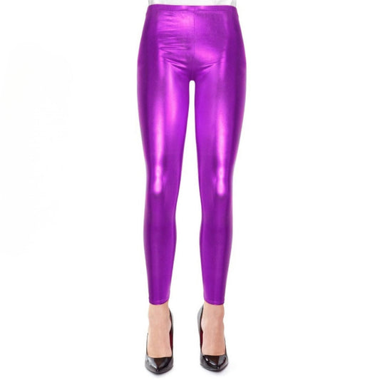 Leggings Violeta Metalizado para adulto