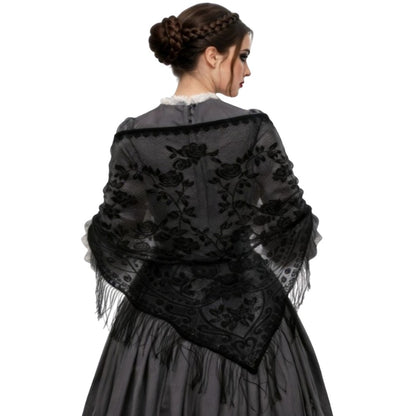 Xale de Renda Preto
