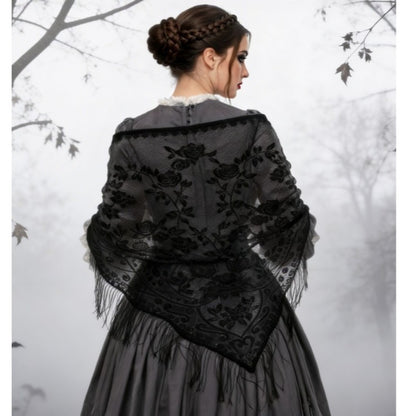 Xale de Renda Preto
