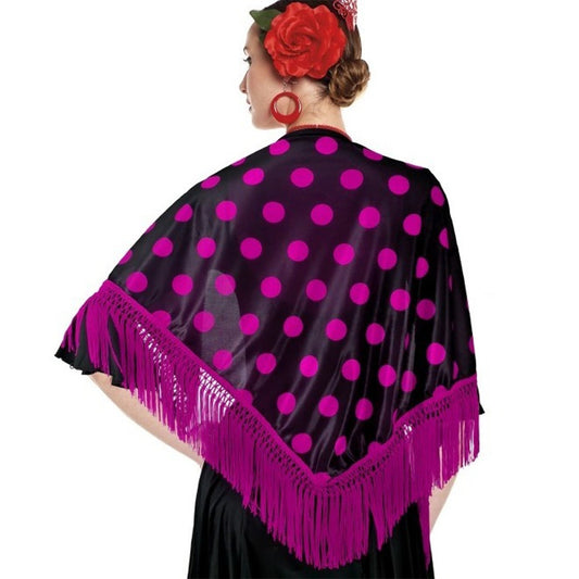 Xale de Bolinhas fúcsia