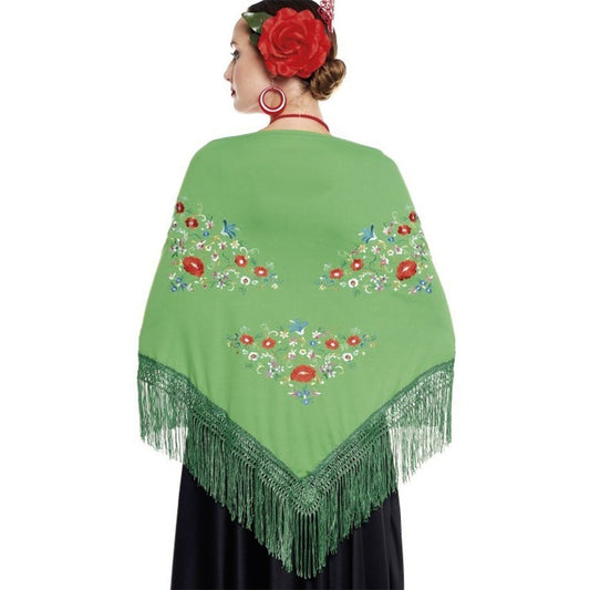Xale Verde Bordado