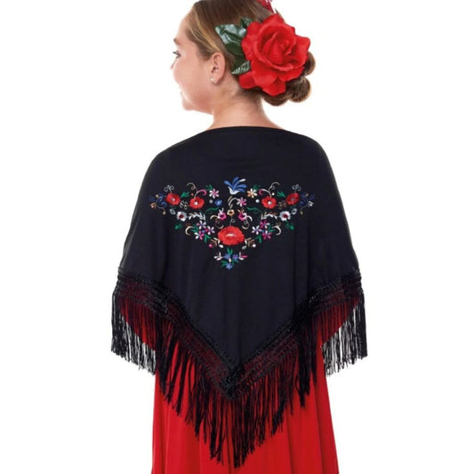 Xaile Bordado Preto infantil