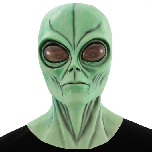 Máscara de látex de Alien Área 51 Verde.