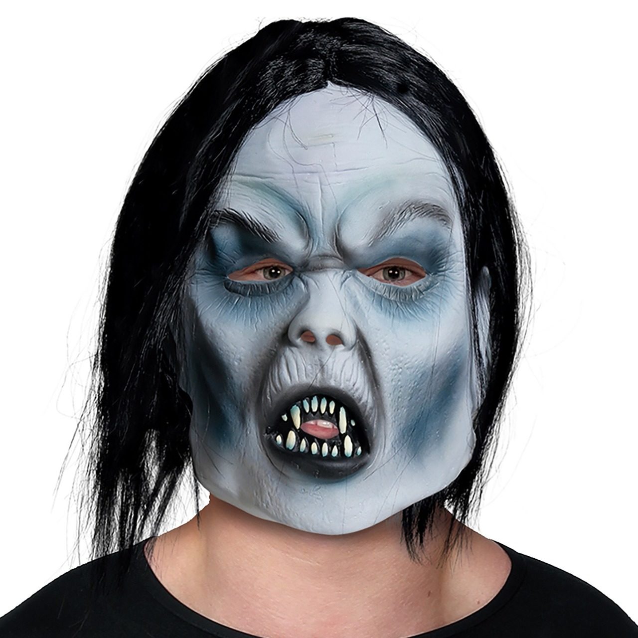 Máscara de Látex de Vampiro com Cabelo