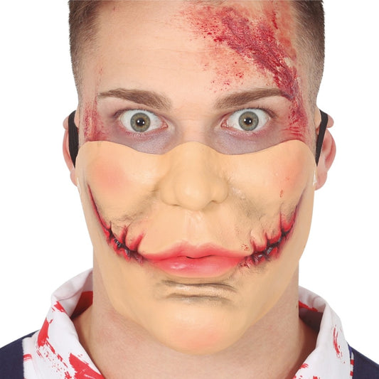 Meia Máscara de Látex de Assassino