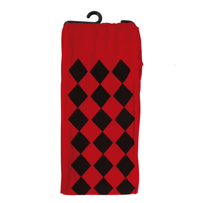 Meias Vermelhas de Losangos