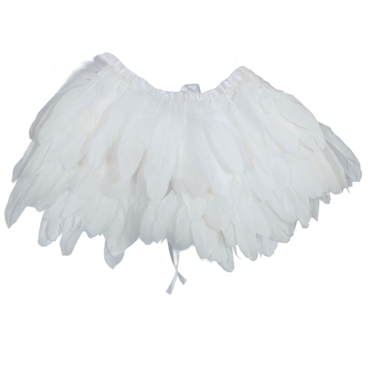Mini Capa de Plumas BrancasMini Capa de Penas Brancas