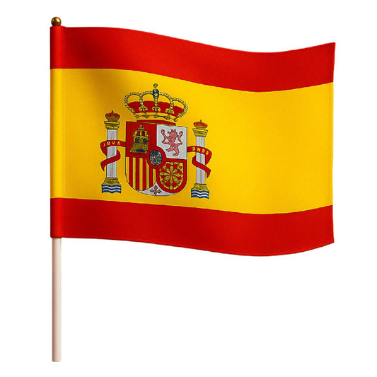 Pack de 24 bandeiras de Espanha com haste