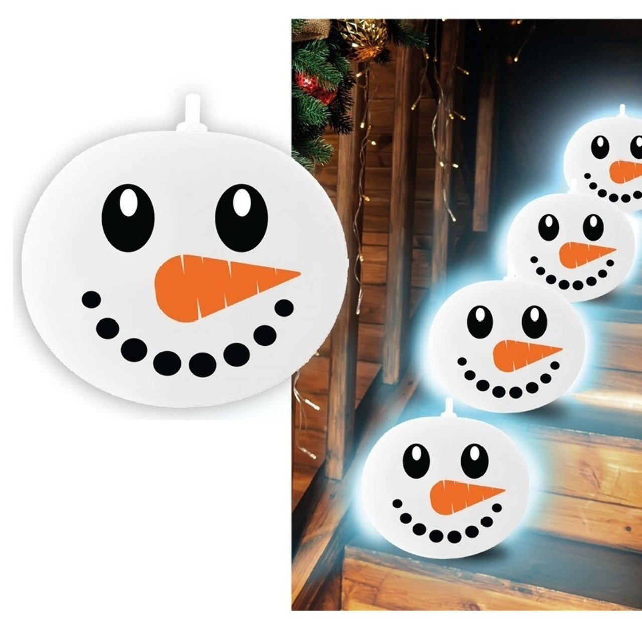 Pack de 5 Balões de látex Boneco de Neve
