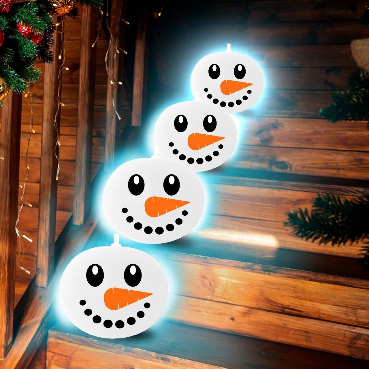 Pack de 5 Balões de látex Boneco de Neve