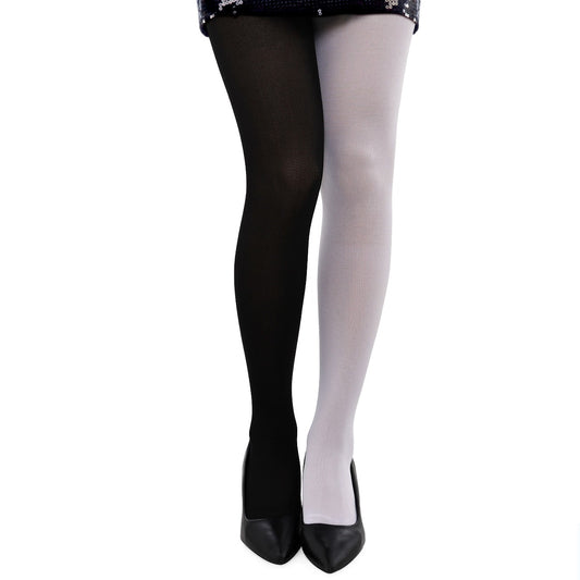 Collants Bicolor Preto e Branco