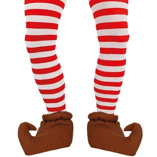 Collants Básico Listrado Vermelho e Branco