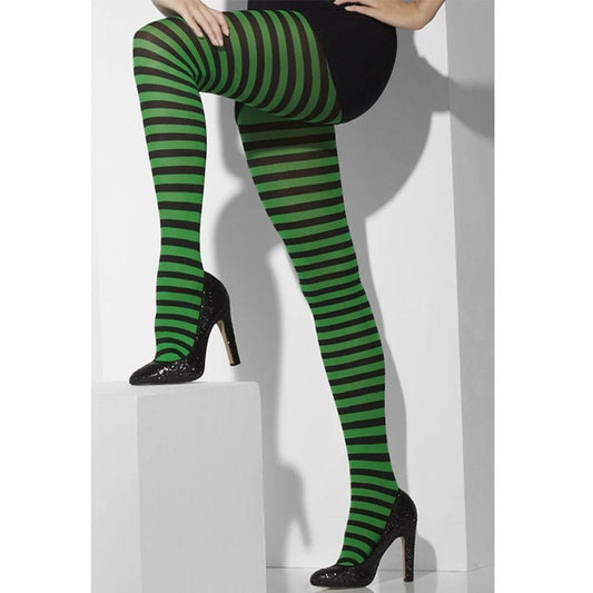 Collants Deluxe Listrado Verde e Preto