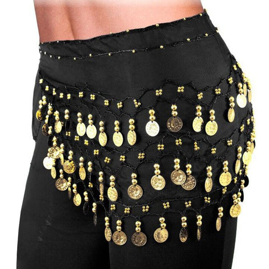 Cinto Preto de Moedas Zingara
