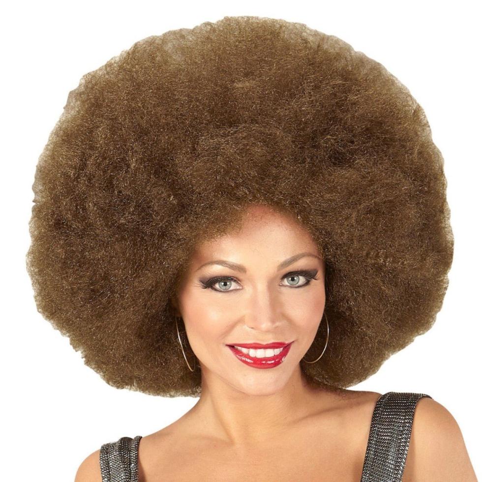 Peruca Afro Marrom Super 