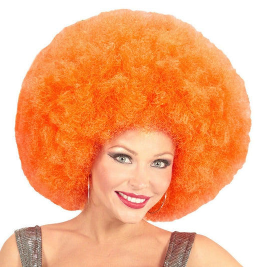 Peruca Afro Laranja Super