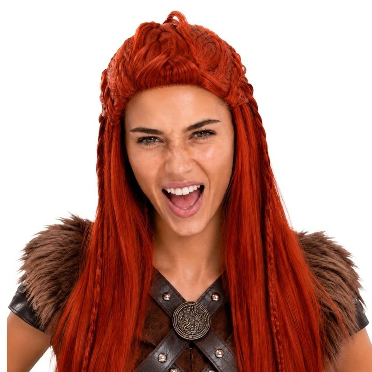 Peruca Ruiva Vikinga