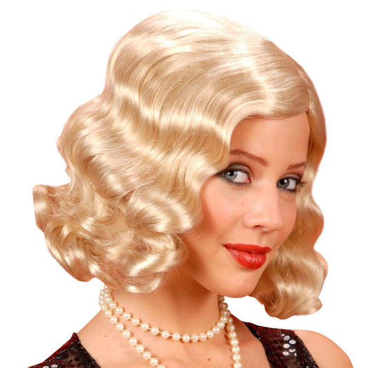 Peruca Loira Ondas Anos 20