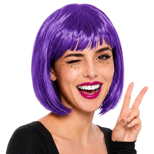 Peluca Curta Violeta Eco