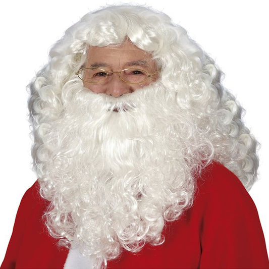 Peruca e Barba do Pai Natal Clássico