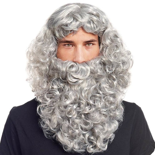 Peruca e Barba Cinza do Rei Mago