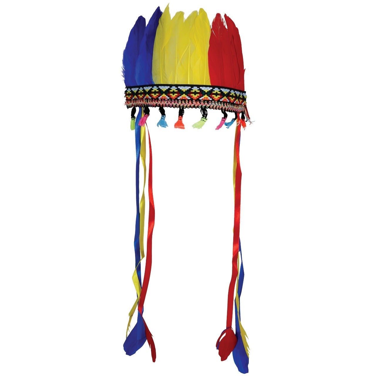 Bandolete de Índio Penas Coloridas