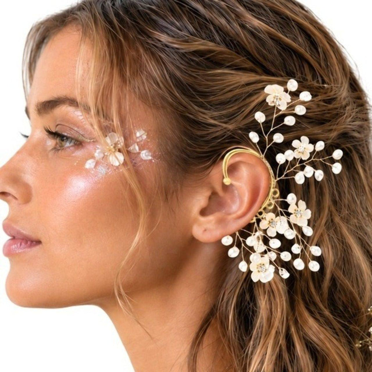 Brinco Ear Cuff Fada Floral