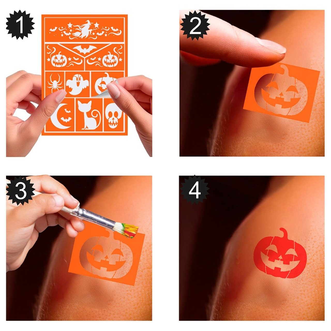 Stencil para Maquilhagem de Bruxa infantil