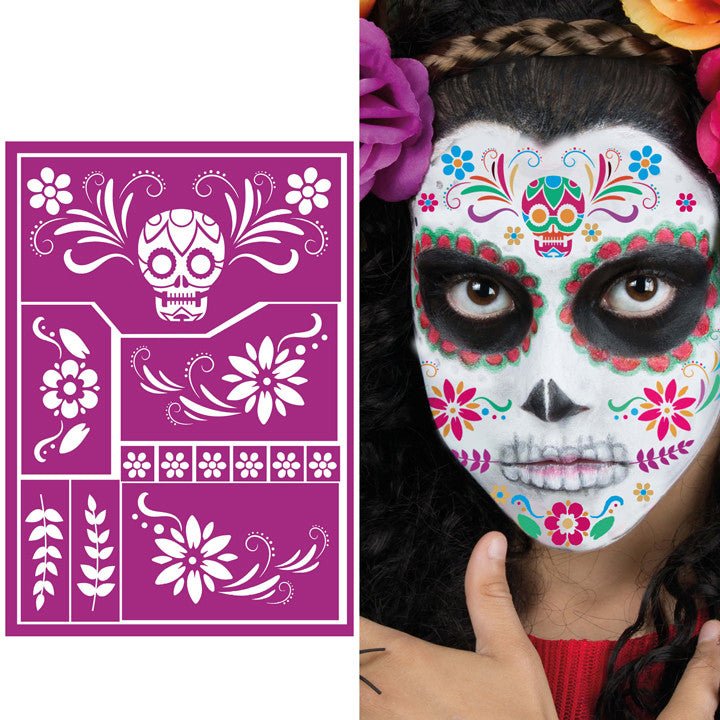 Estêncil para Maquilhagem de Catrina para criança