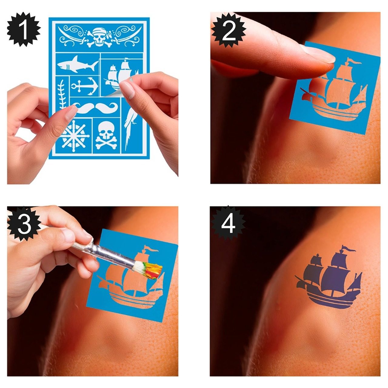 Molde para Maquilhagem de Pirata infantil