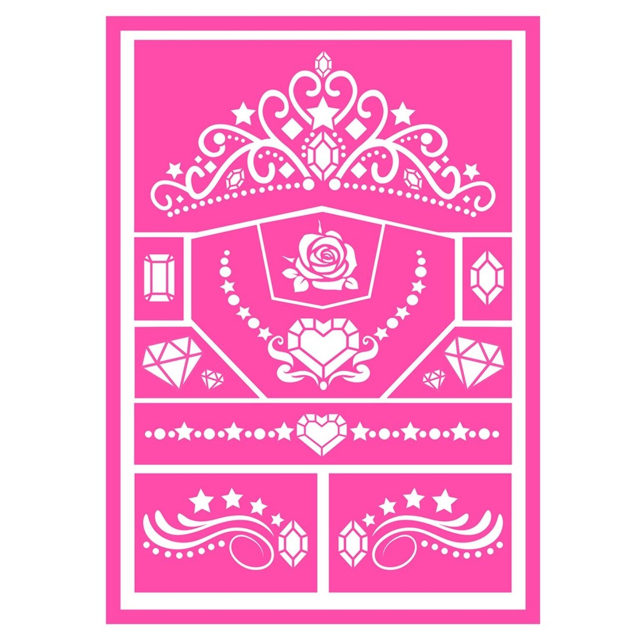 Stencil para Maquilhagem de Princesa infantil