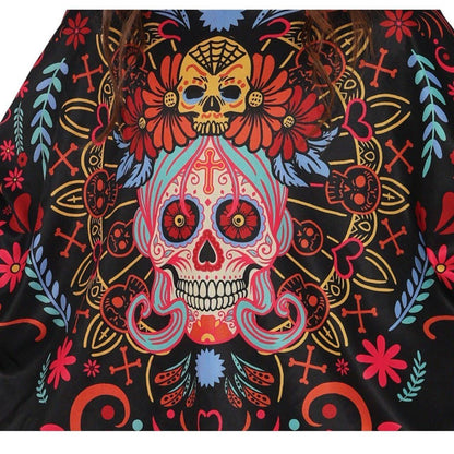 Poncho de Catrina Morte infantil