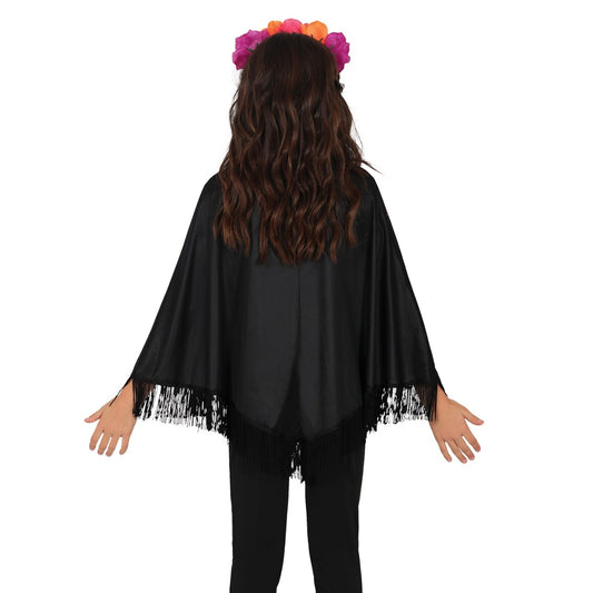 Poncho de Catrina Morte infantil