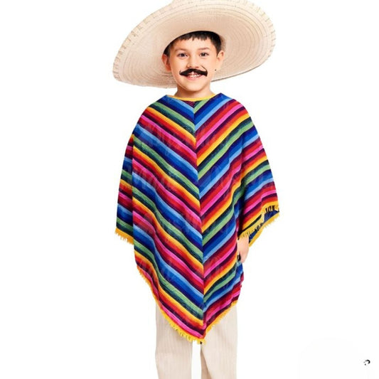 Poncho Mexicano Clássico para crianças