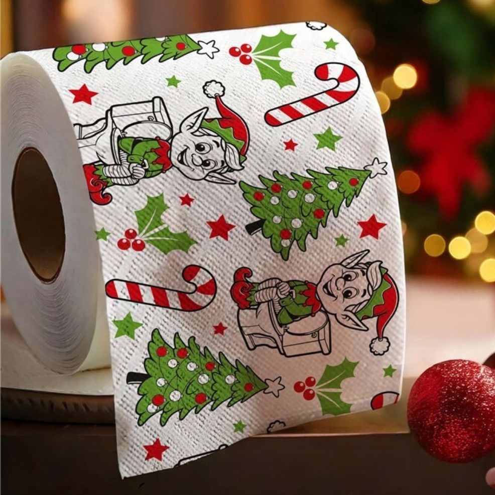 Rolo de papel higiénico Elfos de Natal