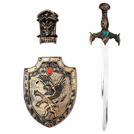 Conjunto de Cavaleiro Medieval Antigo