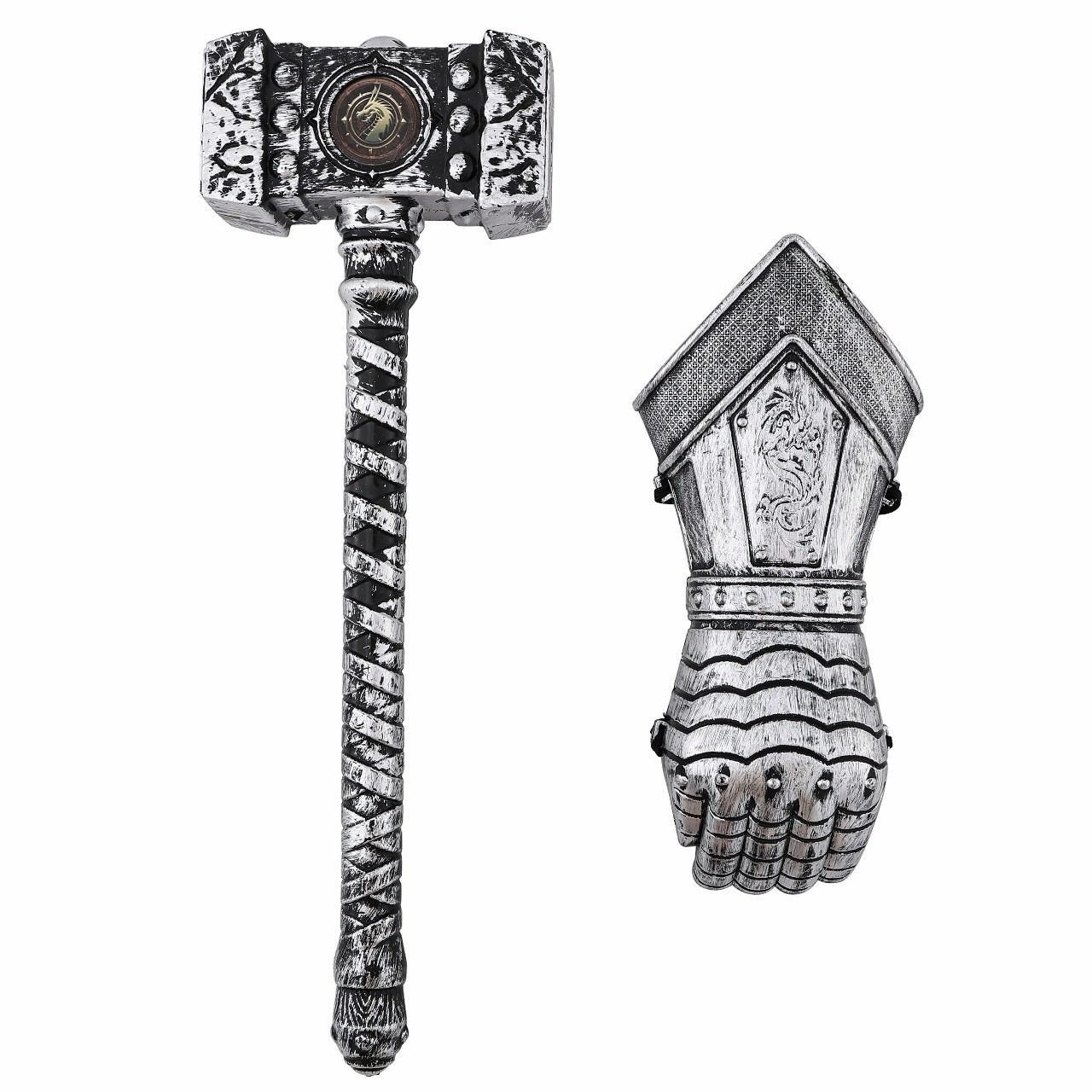 Conjunto de Cavaleiro Medieval com Martelo