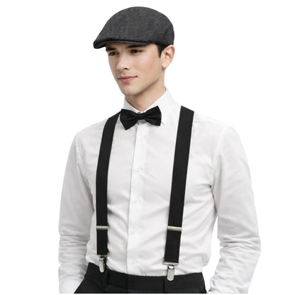 Conjunto de Gangster Inglês Preto Peaky 