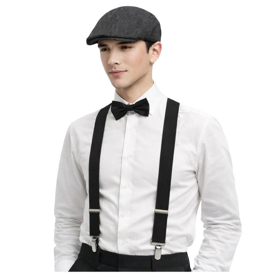 Conjunto de Gangster Inglês Preto Peaky