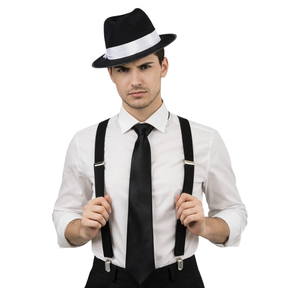 Conjunto de Gangster Preto