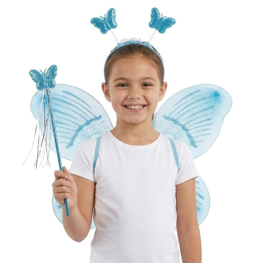 Conjunto de Fada Borboleta Azul