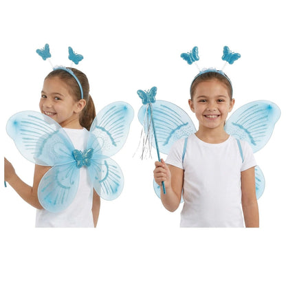Conjunto de Fada Borboleta Azul