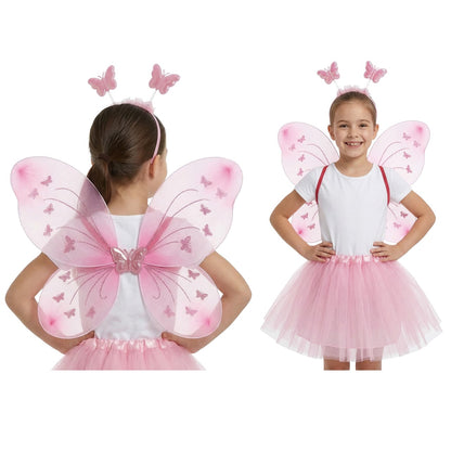 Conjunto de Fada Borboleta Rosa