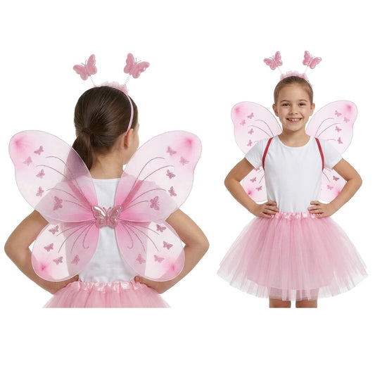 Conjunto de Fada Borboleta Rosa