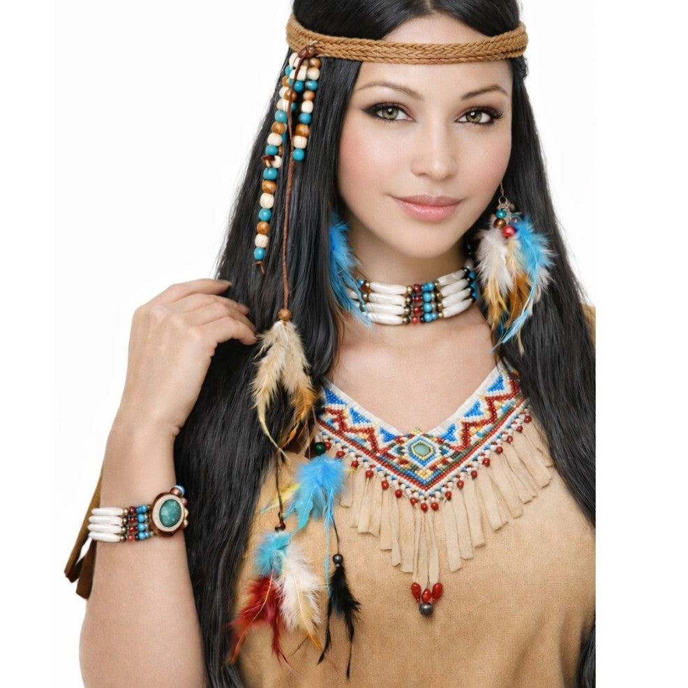 Conjunto de Índia Plumas