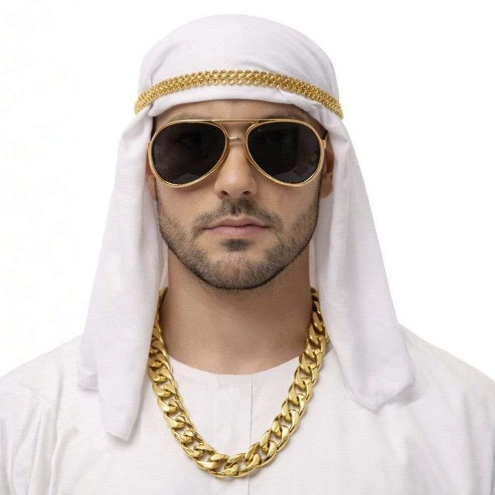 Conjunto de Xeque Árabe Dourado 