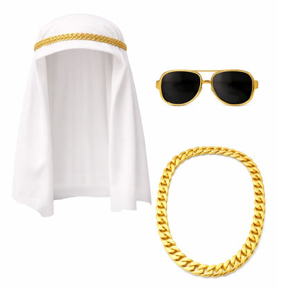 Conjunto de Xeque Árabe Dourado 